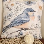 floral redbreast pillow covers