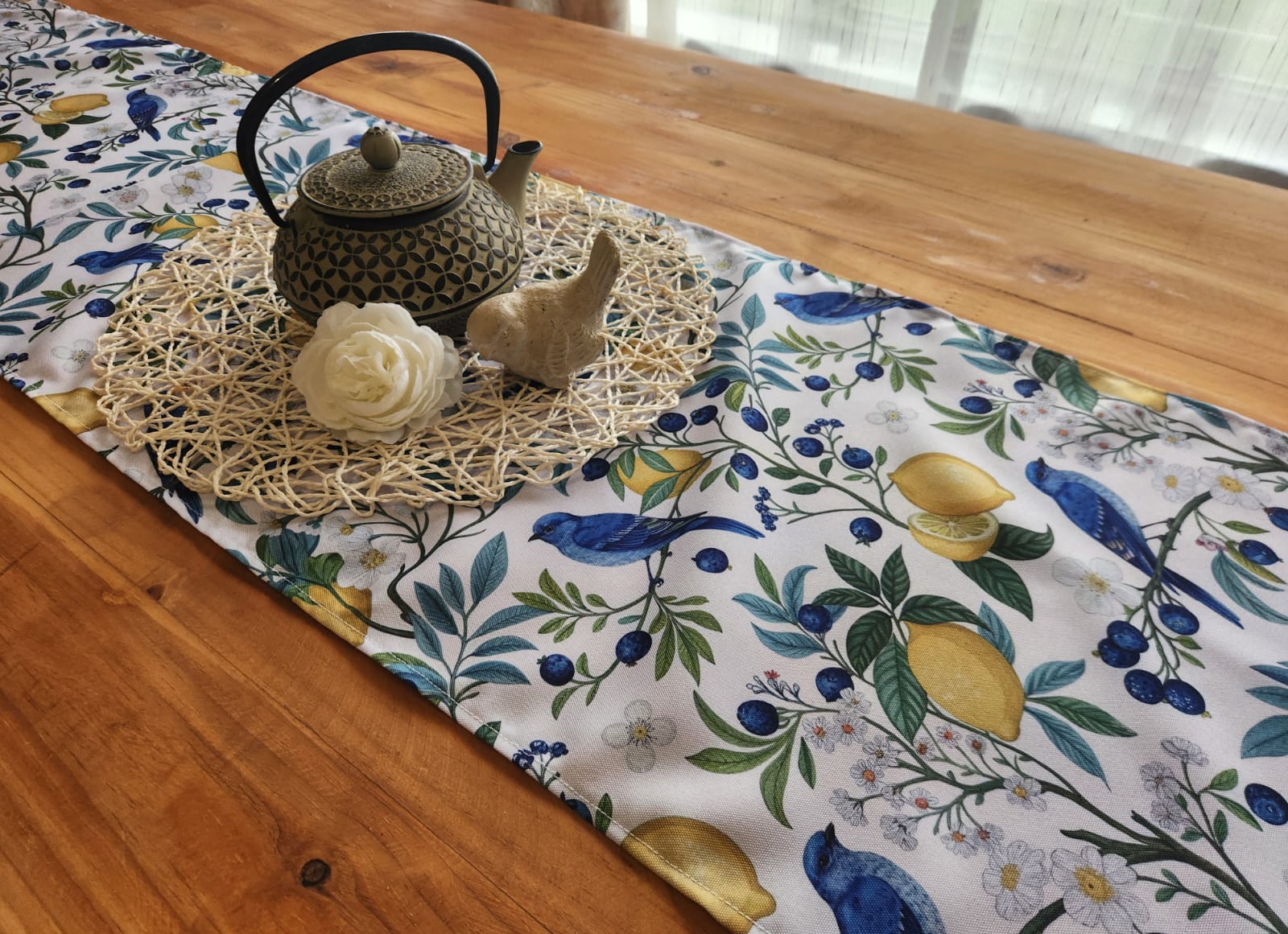 blue birdie table runner blue birdie table runner