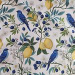 blue birdie table runner