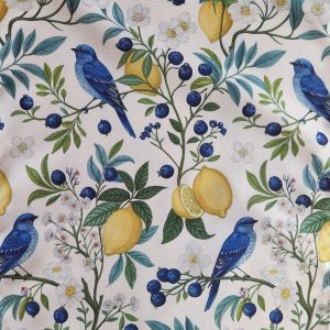blue birdie table runner