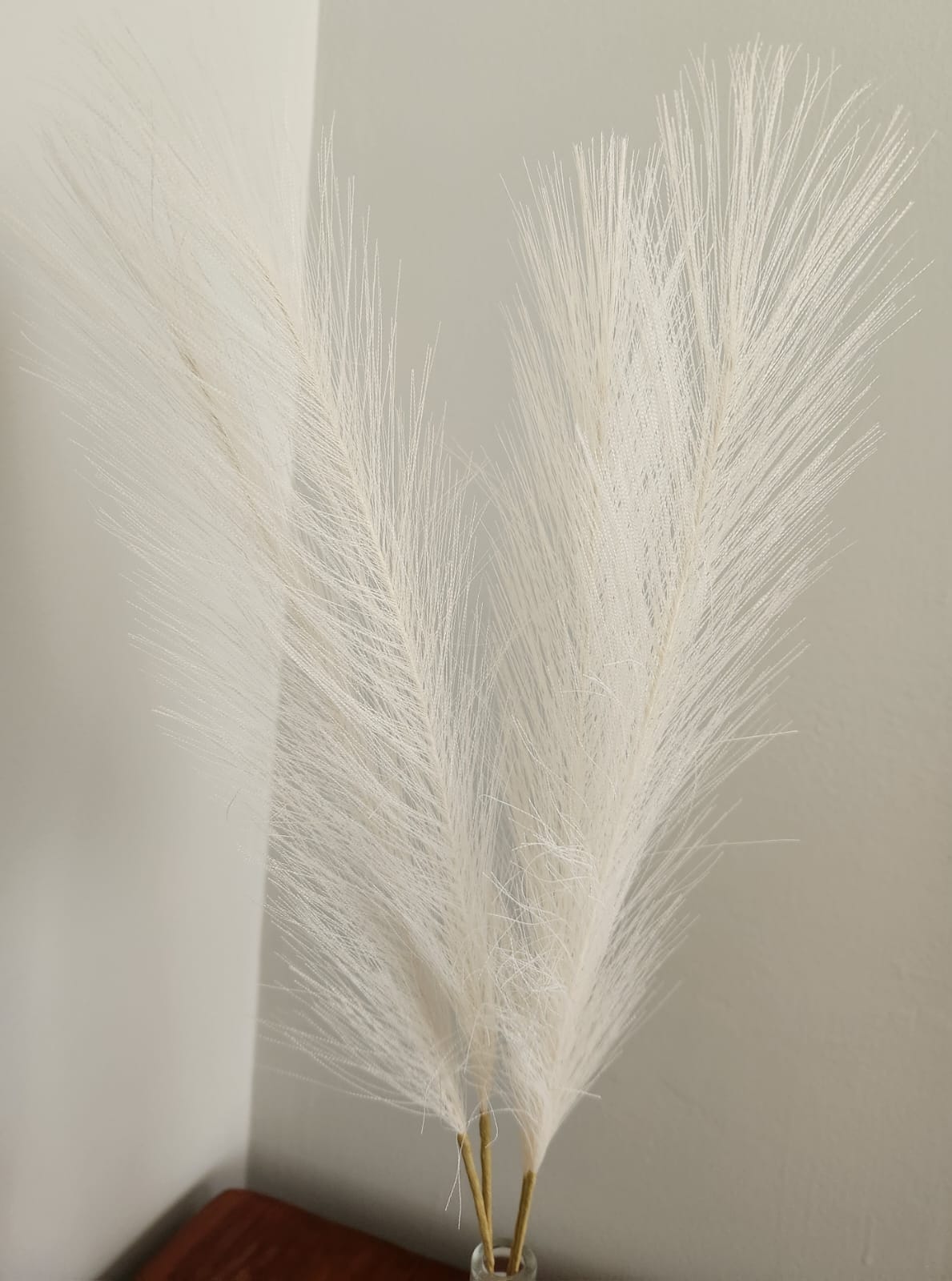soft and fluffy beige faux pampas grass (artificial) 4 pcs soft and fluffy beige faux pampas grass (artificial) 4 pcs