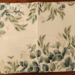 4pcs eucalyptus green leaf heat resistant placemats.