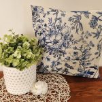 vintage blue & white floral cushion covers set of 2