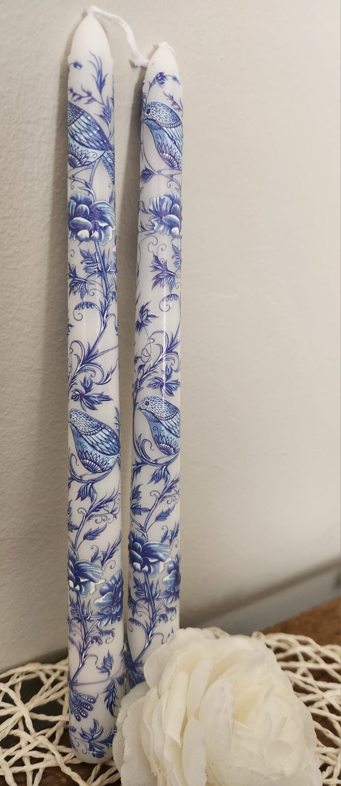 chinese floral peacock tabletop candles set of 2 chinese floral peacock tabletop candles set of 2